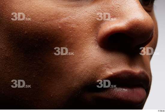 Face Mouth Nose Cheek Skin Man Black Slim Wrinkles Studio photo references