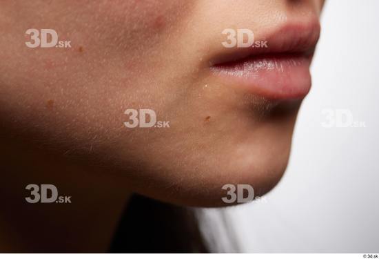 Face Mouth Cheek Skin Woman White Slim Studio photo references