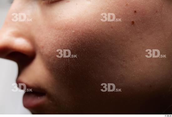 Face Mouth Nose Cheek Skin Woman White Slim Studio photo references