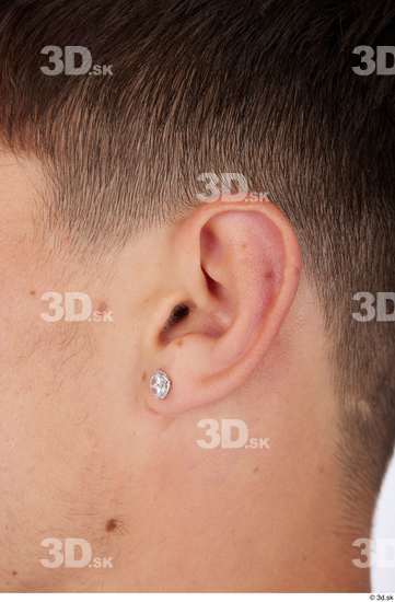 Ear Man White Casual Slim Street photo references