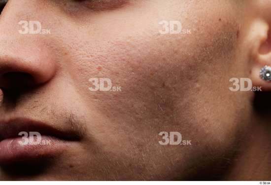 Face Mouth Nose Cheek Skin Man White Slim Studio photo references