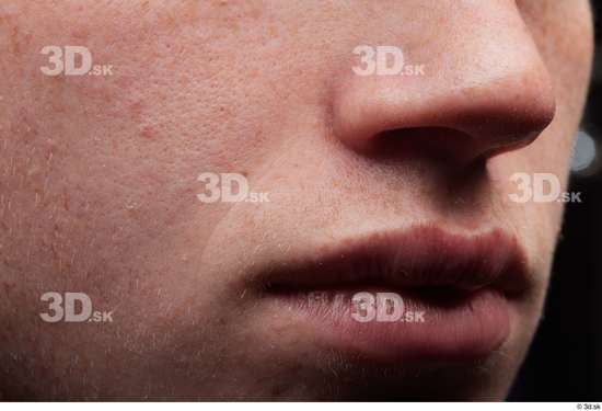 Face Mouth Nose Cheek Skin Man White Slim Studio photo references