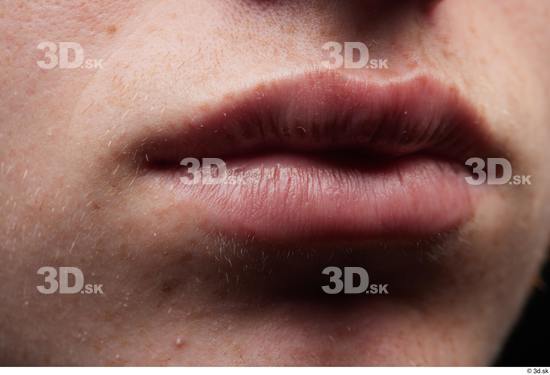 Face Mouth Skin Man White Slim Studio photo references