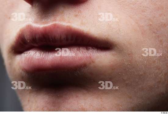 Face Mouth Skin Man White Slim Studio photo references