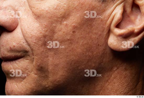 Face Cheek Ear Skin Man Slim Wrinkles Studio photo references