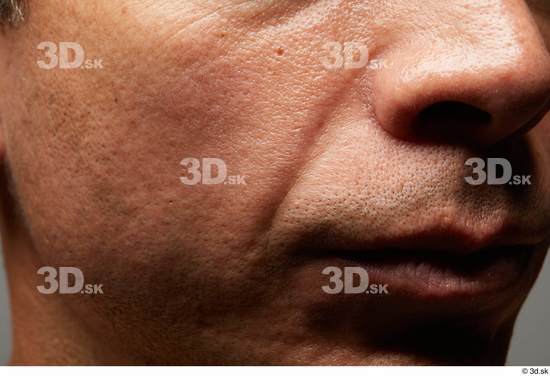 Face Mouth Nose Cheek Skin Man Slim Wrinkles Studio photo references