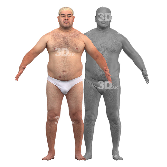 Whole Body Man Hispanic 3D RAW A-Pose Bodies