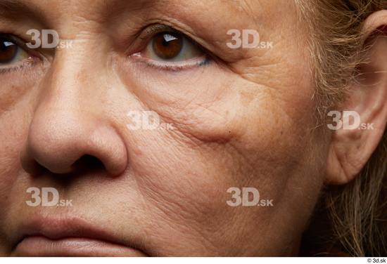 Eye Face Mouth Nose Cheek Skin Woman Overweight Wrinkles Studio photo references