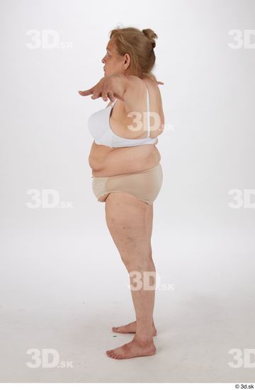 Whole Body Woman T poses Overweight Street photo references