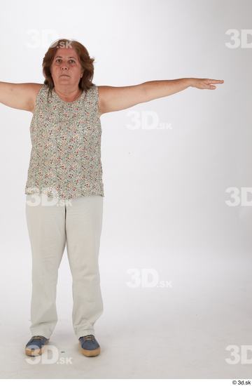 Whole Body Woman T poses Chubby Street photo references