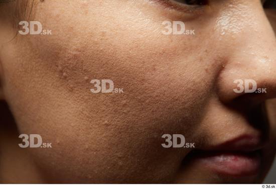 Face Mouth Nose Cheek Skin Woman Asian Slim Studio photo references