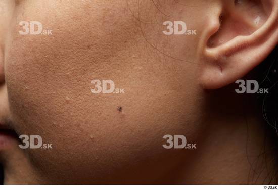 Face Cheek Ear Skin Woman Asian Slim Studio photo references