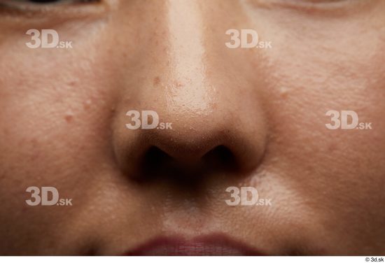 Face Nose Cheek Skin Woman Asian Slim Studio photo references