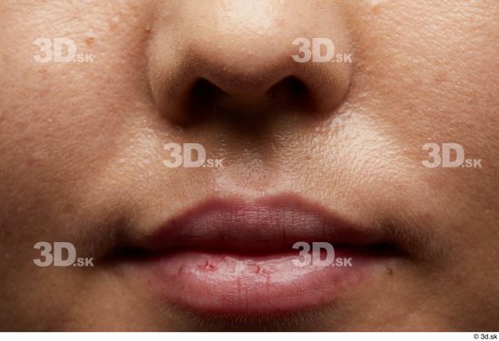 Face Mouth Nose Cheek Skin Woman Asian Slim Studio photo references