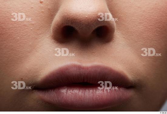 Face Mouth Nose Cheek Skin Woman White Slim Studio photo references