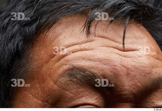 Face Hair Skin Man Asian Overweight Wrinkles Studio photo references