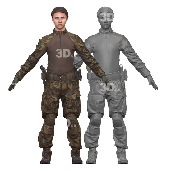 Johny Jarvis Army Clean A Pose Scan