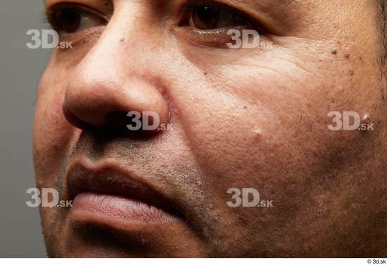 Eye Face Mouth Nose Cheek Skin Man Overweight Wrinkles Studio photo references