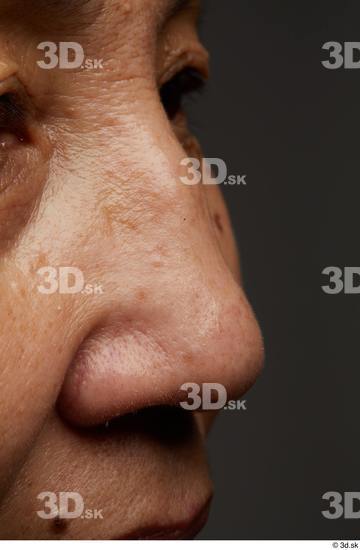 Face Nose Skin Woman Asian Chubby Wrinkles Studio photo references