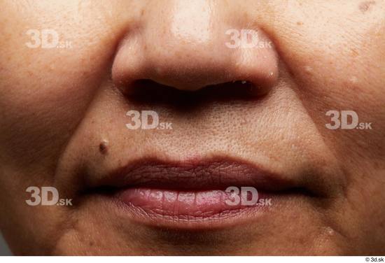 Face Mouth Nose Cheek Skin Woman Asian Chubby Wrinkles Studio photo references