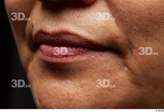 Face Mouth Skin Woman Asian Chubby Wrinkles Studio photo references