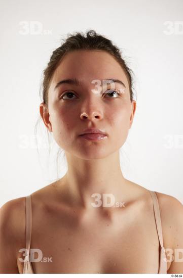 Woman White Slim Female Studio Poses