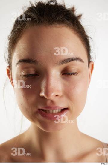 Woman White Slim Female Studio Poses