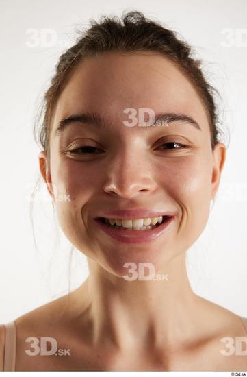 Woman White Slim Female Studio Poses