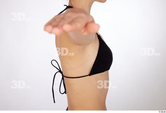 Woman White Slim Female Studio Poses