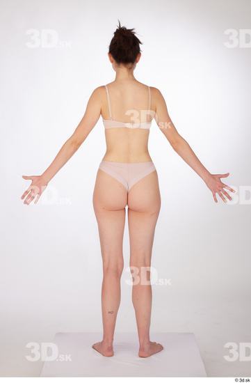 Woman White Slim Female Studio Poses