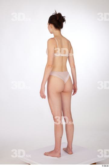 Woman White Slim Female Studio Poses