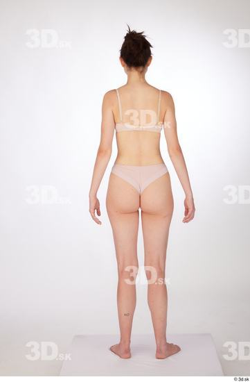 Woman White Slim Female Studio Poses