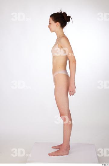 Woman White Slim Female Studio Poses