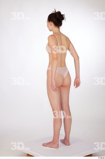 Woman White Slim Female Studio Poses