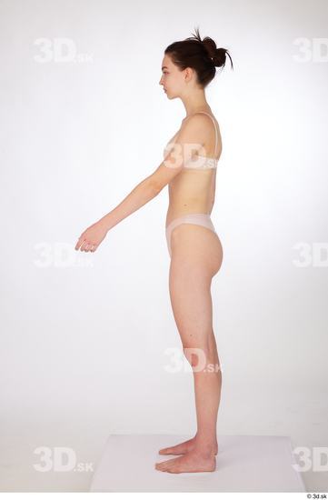 Woman White Slim Female Studio Poses