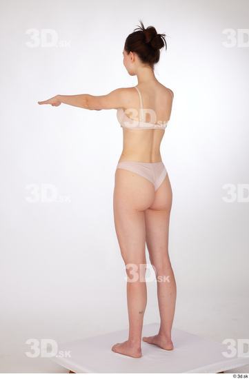 Woman White Slim Female Studio Poses