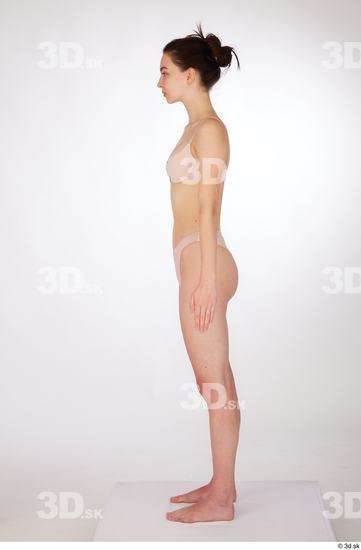 Woman White Slim Female Studio Poses