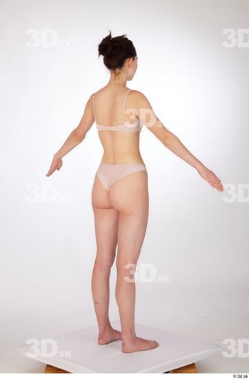 Woman White Slim Female Studio Poses