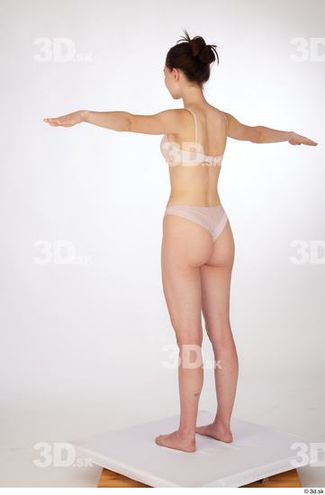 Woman White Slim Female Studio Poses