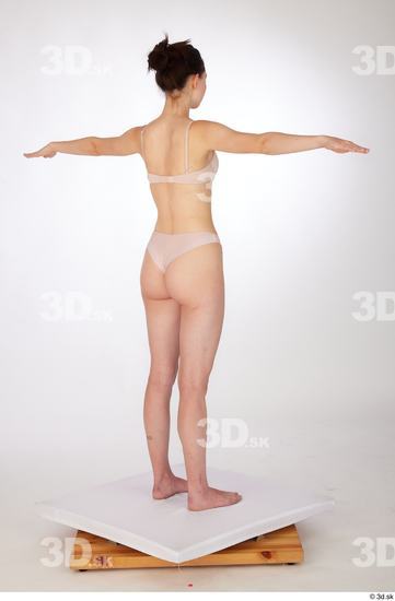 Woman White Slim Female Studio Poses