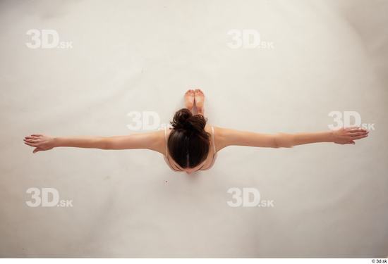 Woman White Slim Female Studio Poses