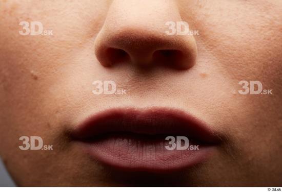 Face Mouth Nose Cheek Skin Woman White Slim Studio photo references