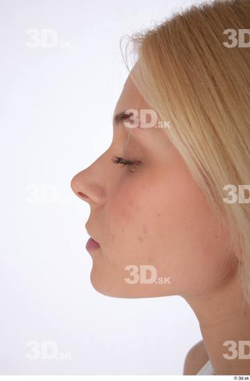 Nose Woman White Casual Slim Street photo references