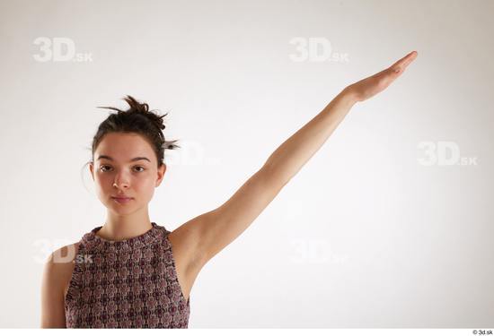 Woman White Slim Female Studio Poses