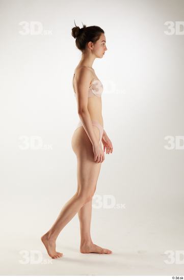 Woman White Slim Female Studio Poses