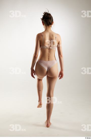 Woman White Slim Female Studio Poses