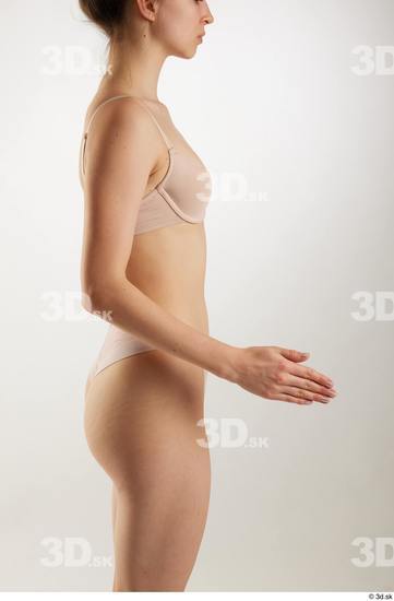 Woman White Slim Female Studio Poses