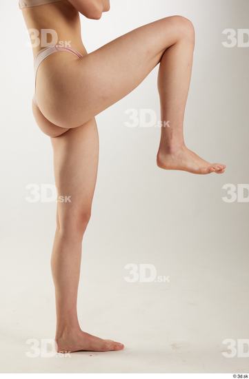 Woman White Slim Female Studio Poses