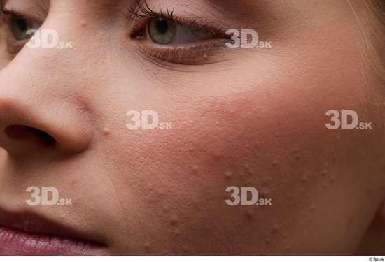 Eye Mouth Nose Cheek Skin Woman White Slim Studio photo references