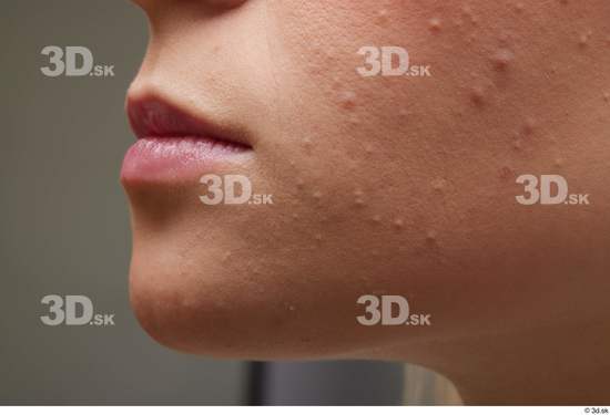 Mouth Cheek Skin Woman White Slim Studio photo references